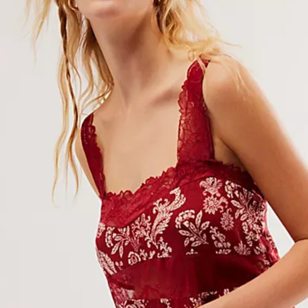 new Free People All Nighter Trapeze Slip Nightgown  1t6 - Picture 3 of 5